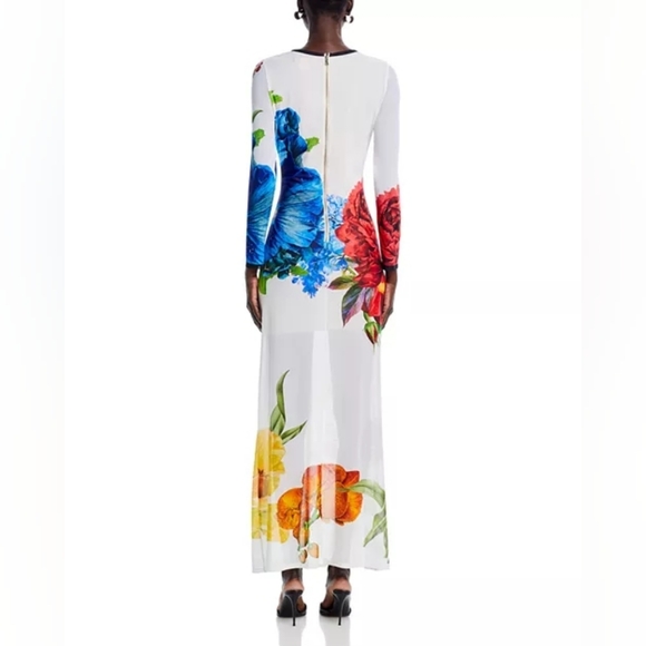 Alice + Olivia Multicolor Floral Long Sleeve Dress - Picture 6 of 14
